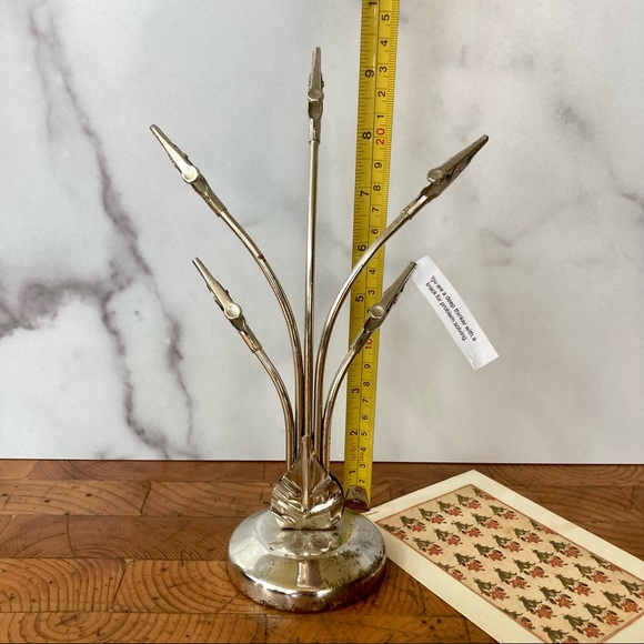 Vintage Art Deco Chrome Post Card Holder Biz Cards - Picture 2 of 8